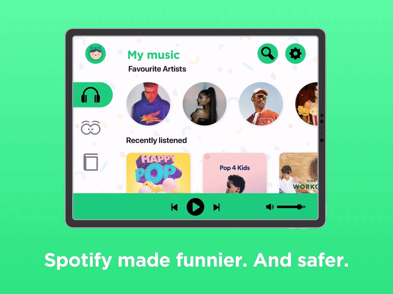 Spotify Kids - Concept kids app music music app music app design music app ui music player spotify streaming streaming app