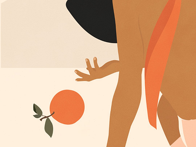 Orange Epiphany - take 3 beauty body fruit girl illustration orange palette orange peach sketch spring summer