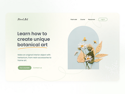 Daily UI :: 003 - Landing page 003 art challenge daily daily ui green landing landing page plant ui web website