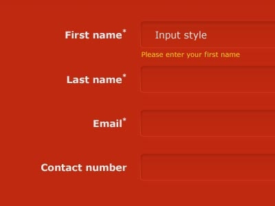 Shell Form Input Styles