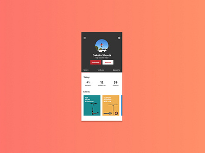Daily ui 006: user profile daily 100 challenge dailyui dailyuichallenge scooters stunts ui