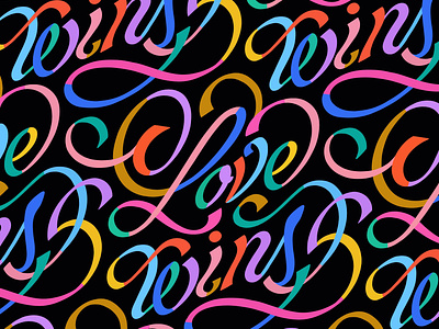 Love Wins handlettering illo lettering love lovewins pattern script superniceletters typography