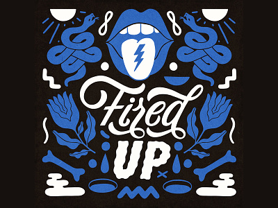 Fired Up font handlettering illo illustration lettering script typo typography