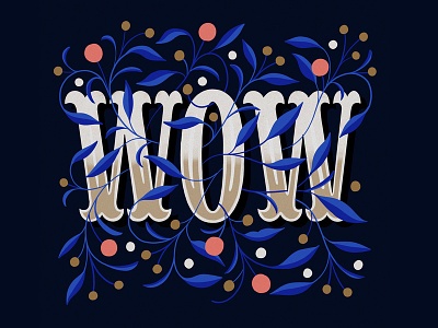Wow floral font handlettering illo illustration lettering typo typography