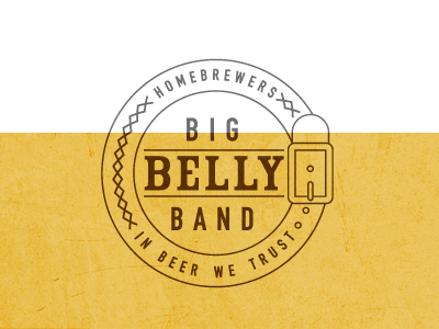 BIG BELLY BAND HOMEBREWERS Logo beer belly belt dsgn homebrew logo round yellow