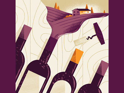 WineExpress - Sampler country countryside daniele simonelli dsgn editorial illustration illustration texture vector vineyard web illustration website illustration wine