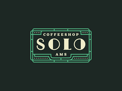 Solo Coffeeshop - Logo amsterdam art deco branding cannabis cannabis logo coffeeshop coffeeshop logo daniele simonelli dsgn logo typography