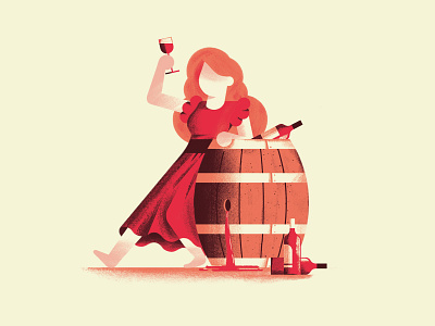 Non si può avere la botte piena e la moglie ubriaca barrell book cheers daniele simonelli drunk dsgn illustration texture wine woman
