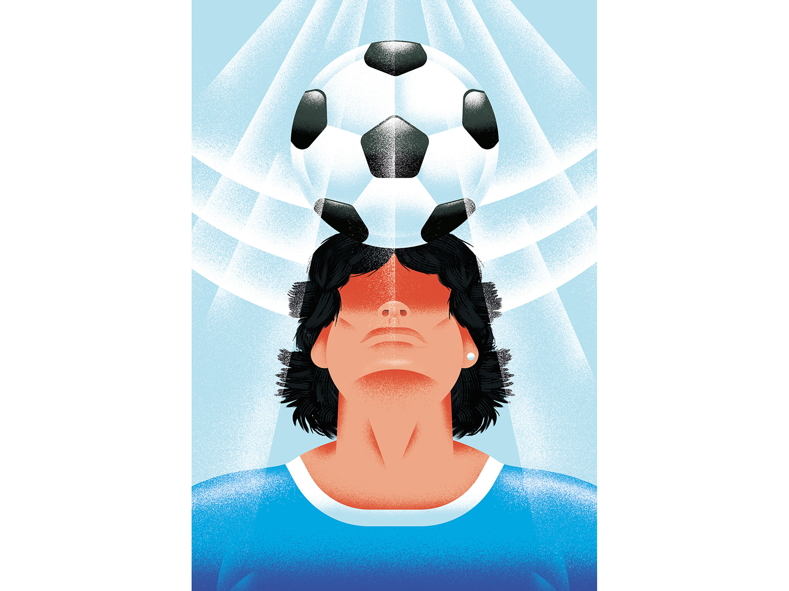 Match Point - Maradona daniele simonelli dsgn football illustration maradona soccer soccer player texture vector