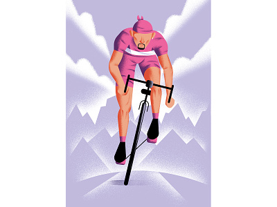 Match Point - Marco Pantani bicycle bike daniele simonelli dsgn giro ditalia illustration mountains pantani texture vector