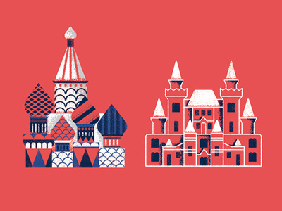 Moscow landmarks cities city daniele simonelli icon illustration landmarks moscow patterns russia texture