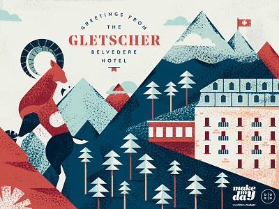 Gletscher Belvedere Hotel Postcard