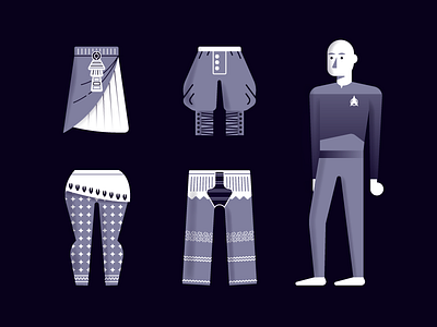 Pants History daniele simonelli gradients history of pants icons illustration pants star trek trousers vector