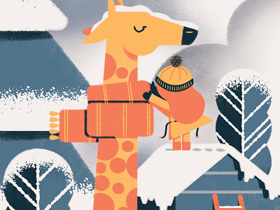 Winter giraffe