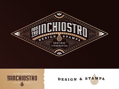 Nostroinchiostro Logo branding daniele simonelli diamond drop dsgn ink logo printshop