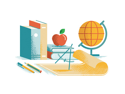 Instruction apple architecture books compass daniele simonelli dsgn globe icons illustration school student