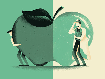 An apple a day... apple apple a day daniele simonelli doctor dsgn health illustration proverb