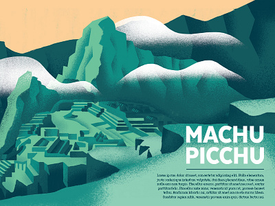 Machu Picchu ancient daniele simonelli dsgn illustration machu picchu mountain perù