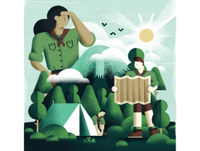Join the Scout boy scout camping dsgn illustration map mountain nature poster scout scouting tent