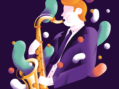 Saxophonist - Soul Band band daniele simonelli dsgn illustration jazz music music poster poster sax saxophone saxophonist soul