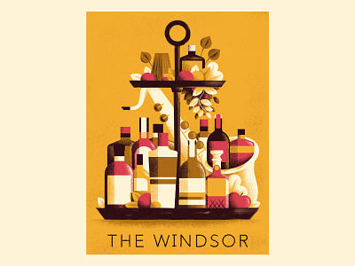 The Windsor Jazz Poster bottles daniele simonelli dsgn gin illustration jazz jazz poster poster poster illustration texture vector