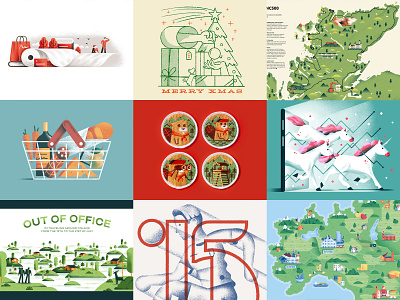 Best Nine 2019 best 9 daniele simonelli design dsgn editorial illustration grid illustration texture vector