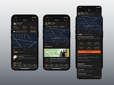 Strava dark theme design and UI update