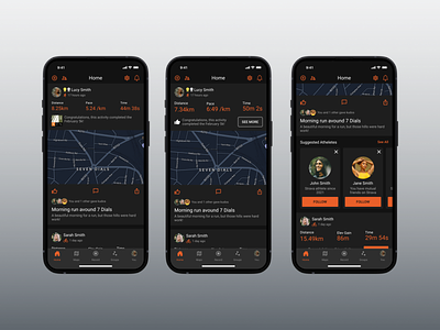 Strava Dark Theme design