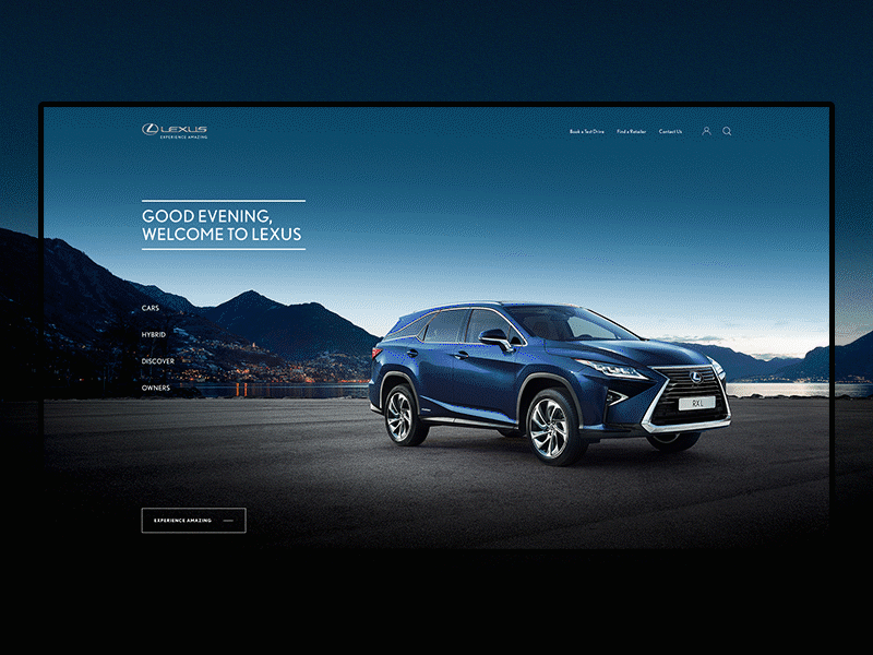 Lexus Website art direction automotive design branding cars editorial design graphic design interaction design ui deisgn ux design web design website