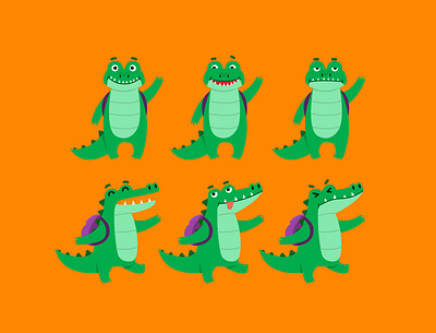 Crocodile Mascot branding color design graphic art illustration vector vector art