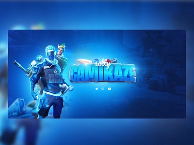 Social Media Header // Fortnite 3d artist adobe adobe photoshop cc branding cinema 4d composing design illustration logo maxonc4d photoshop poster rendered social media banner social media marketing