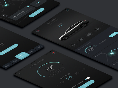 Electric Car - quick access app electric car minimalist sketch app ui ux ui ux design