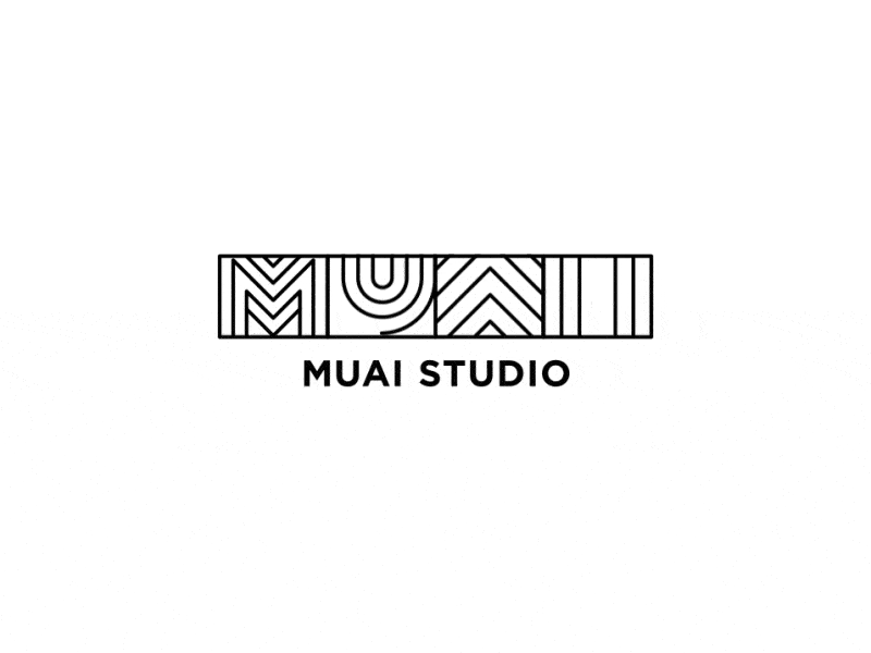 MUAI || Branding animation box branding icon illustration line logo minimal typography vector