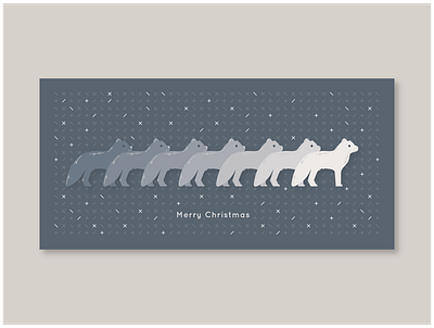 Arctic Fox Christmas Postcard animal arcticfox christmas foil fox illustration postcard print snow