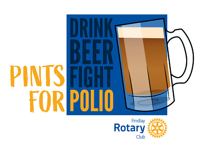 Pints For Polio beer branding logo rotary club