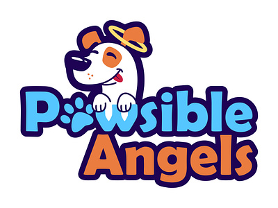Pawsible Angels Logo dog logo nonprofit paw