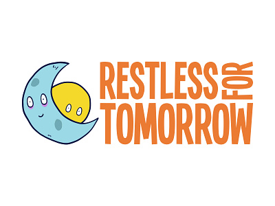 Restless For Tomorrow identity logo moon sun