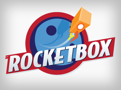 Rocketbox badge branding logo rocket