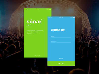 Sonar login mobile music