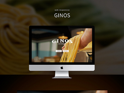 Ginos Restaurant design desktop dxd food responsive restaurant ux web