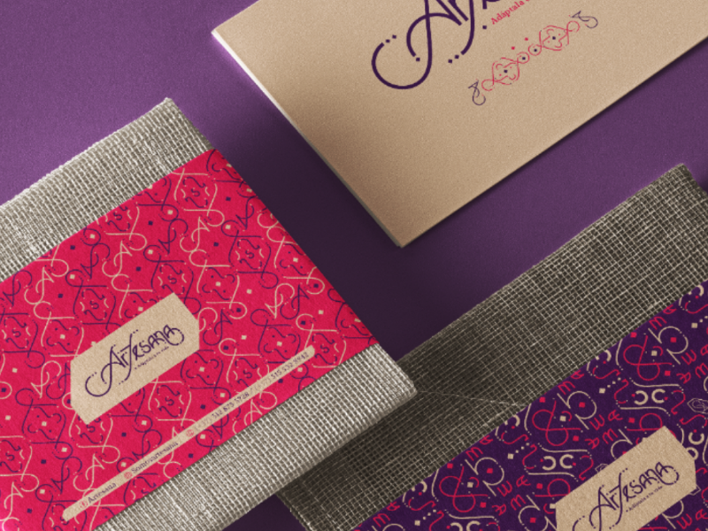 Artesana stationery pattern arabic typography lettering jewlry branding logotype