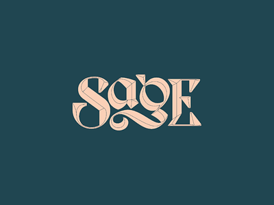 Sage Logotype australia custom type hip hop lettering rap type uncial wordmark