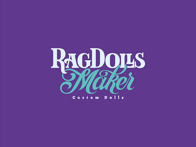 Rag Dolls Maker Logotype branding graphic design lettering logotype type typography vector wordmark