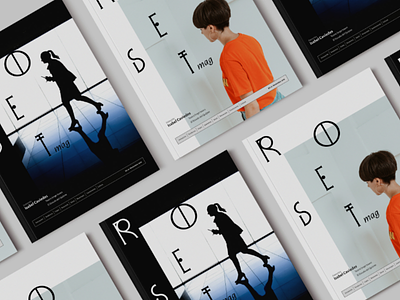 Roset Magazine art deco chicel darkness editorial elegance geometry gothic luxury magazine serif tall type typography