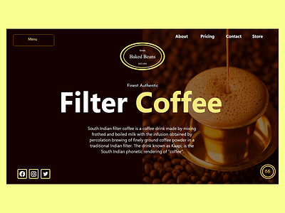 Filter coffee branding coffee concept creative food icon illustration illustrator ui vector web design website xd xd design