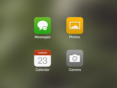More flat icons apps calendar camera flat glyphs iconography icons ios messages mobile photo ui
