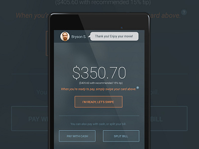 [WIP] Tablet Payment android ios mobile mobile payments nfc payments tablet ui