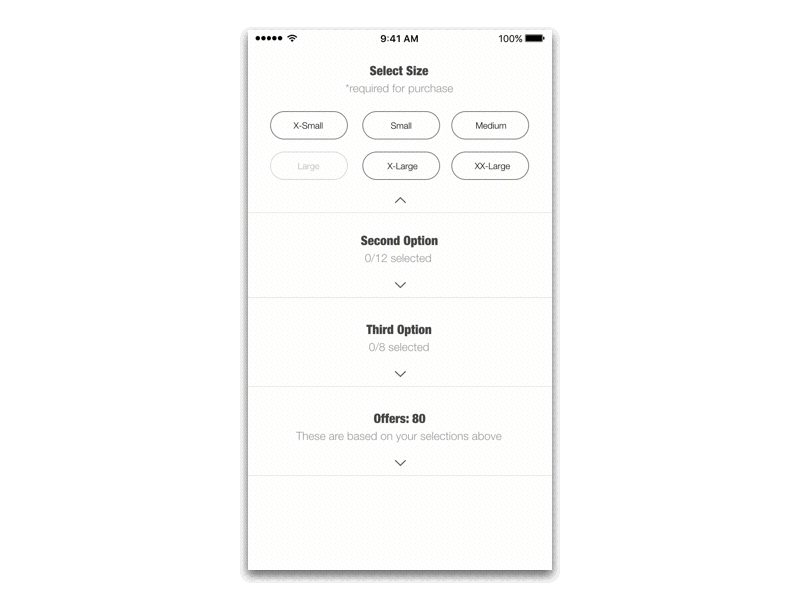 Product Filtering animation drill down filtering filters gif interaction