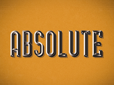 Absolute 3d branding design lettering retro type typography yellow