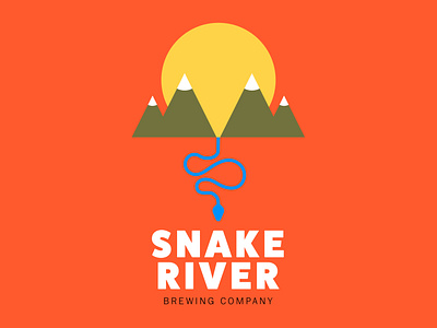 Snake River animation branding design illustration logo vector